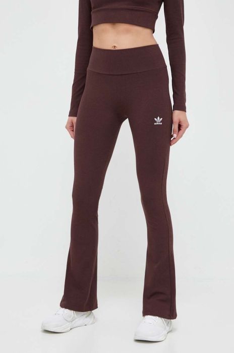 Штани adidas Originals жіночі колір коричневий