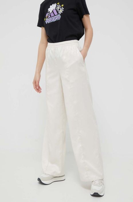 Штани adidas Originals жіночі колір бежевий