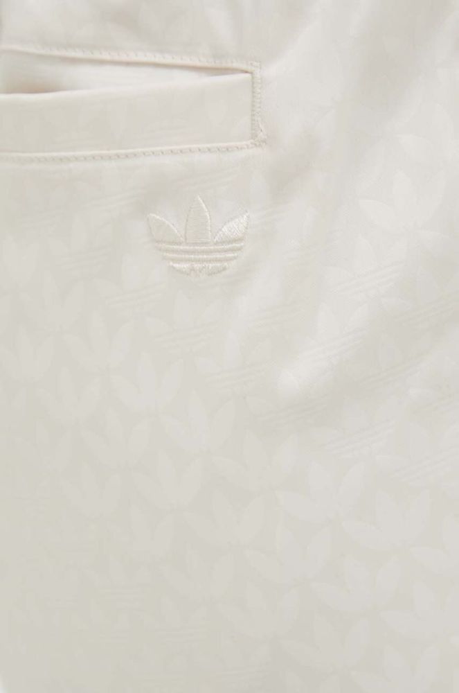 Штани adidas Originals жіночі колір бежевий фото 4