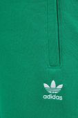 Бавовняні спортивні штани adidas Originals колір зелений однотонні