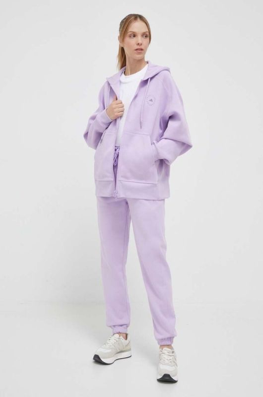 Спортивні штани adidas by Stella McCartney колір фіолетовий однотонні фото 2
