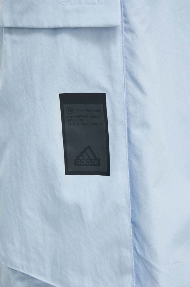 Штани adidas жіночі широке висока посадка колір блакитний фото 4