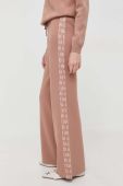 Штани Liu Jo жіночі колір бежевий пряме висока посадка (3512497)