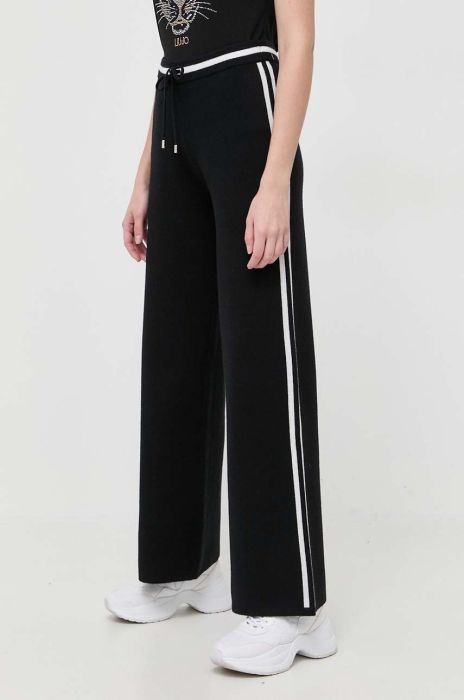 Штани Liu Jo жіночі колір чорний кльош висока посадка (3515922)