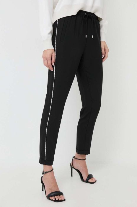 Штани Liu Jo жіночі колір чорний пряме висока посадка (3463310)