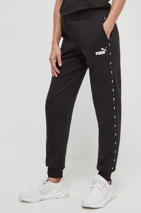 Спортивні штани Puma Ess Tape колір чорний з принтом