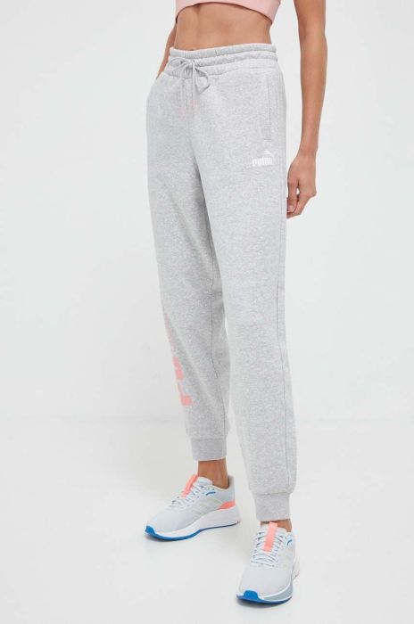 Спортивні штани Puma Power колір сірий з принтом