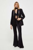 Штани Twinset жіночі колір чорний кльош висока посадка (3467500)