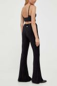 Штани Twinset жіночі колір чорний кльош висока посадка (3467500)