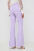 Штани Twinset жіночі колір фіолетовий кльош висока посадка