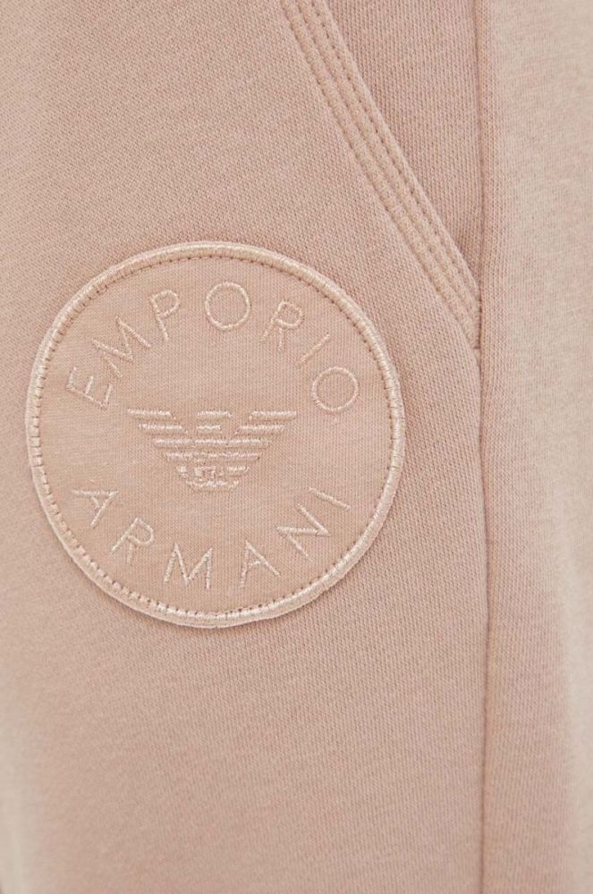 Штани лаунж Emporio Armani Underwear колір коричневий однотонні фото 4