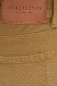 Вельветові штани Marc O'Polo колір бежевий облягаюче середня посадка