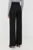 Штани Luisa Spagnoli жіночі колір чорний широке висока посадка