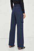Штани Custommade жіночі колір синій пряме висока посадка