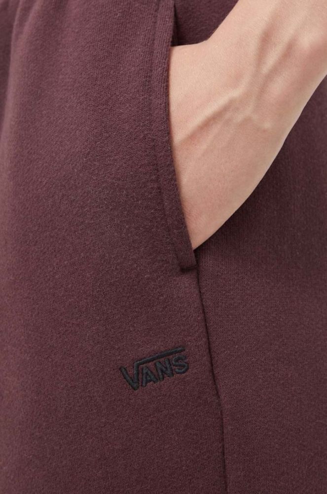 Спортивні штани Vans колір бордовий однотонні фото 4