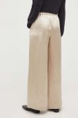 Штани Max Mara Leisure жіночі колір бежевий широке висока посадка