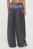 Штани Max Mara Leisure жіночі колір сірий широке висока посадка