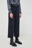 Штани Max Mara Leisure жіночі колір синій пряме висока посадка (3676376)
