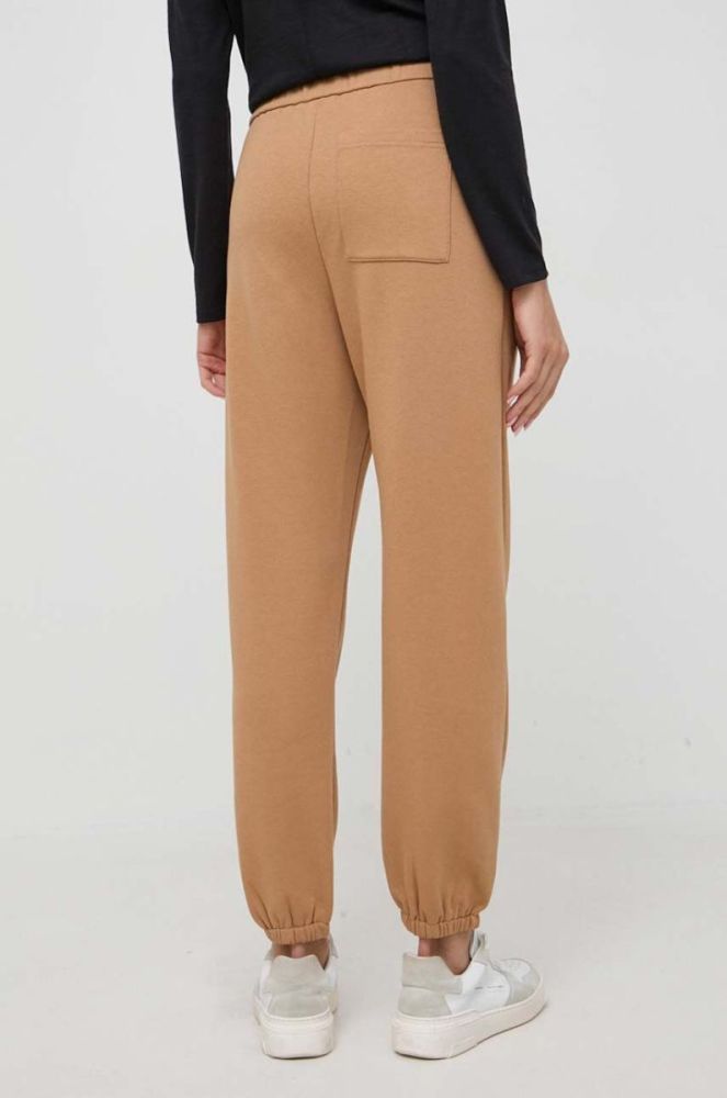Спортивні штани Max Mara Leisure колір коричневий однотонні фото 3
