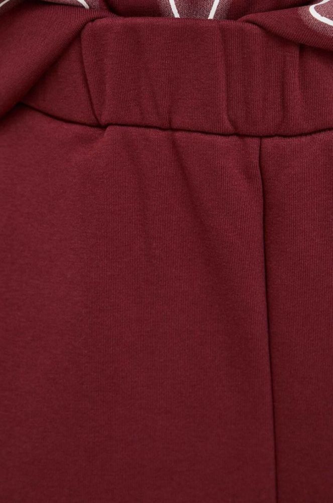 Спортивні штани Max Mara Leisure колір бордовий однотонні фото 4