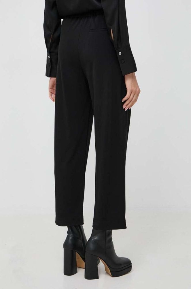 Штани Max Mara Leisure жіночі колір чорний пряме висока посадка (3591720) фото 3