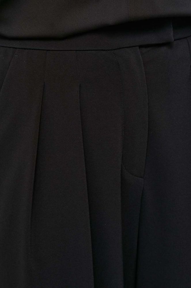 Штани Max Mara Leisure жіночі колір чорний пряме висока посадка (3591720) фото 4