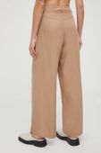 Штани Alohas Valentina жіночі колір бежевий прямі висока посадка