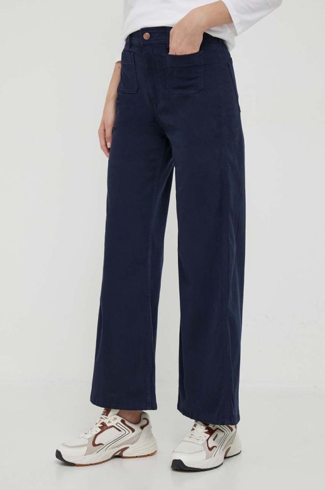 Штани Pepe Jeans жіночі колір синій широке висока посадка (3560086)