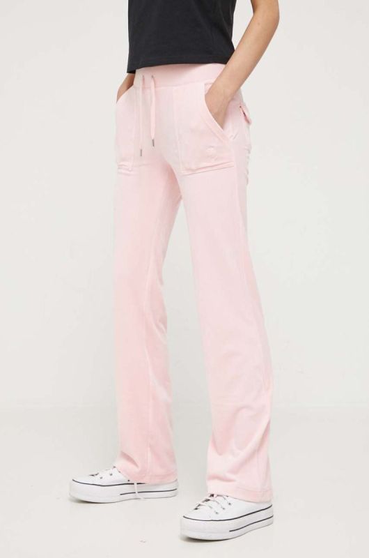 Спортивні штани Juicy Couture Del Ray колір рожевий однотонні (3361741)