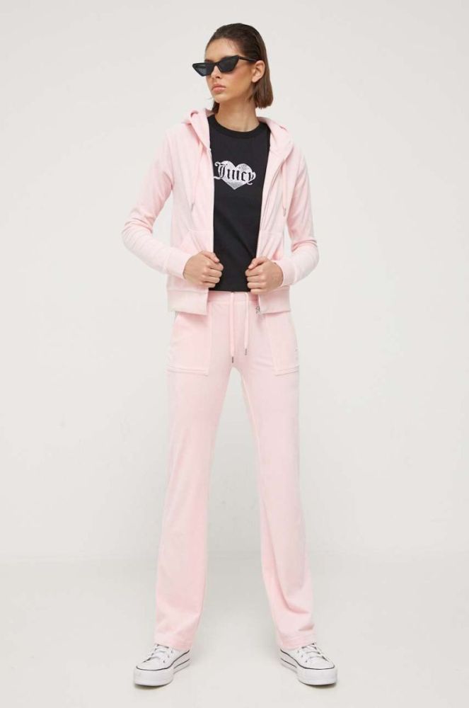 Спортивні штани Juicy Couture Del Ray колір рожевий однотонні (3361741) фото 2