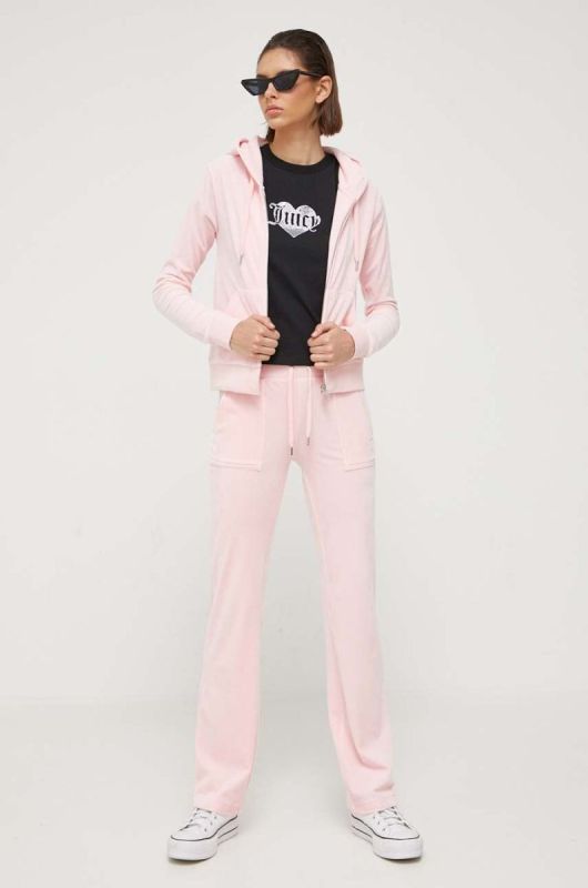 Спортивні штани Juicy Couture Del Ray колір рожевий однотонні (3361741) фото 2