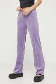 Спортивні штани Juicy Couture Tina колір фіолетовий з аплікацією