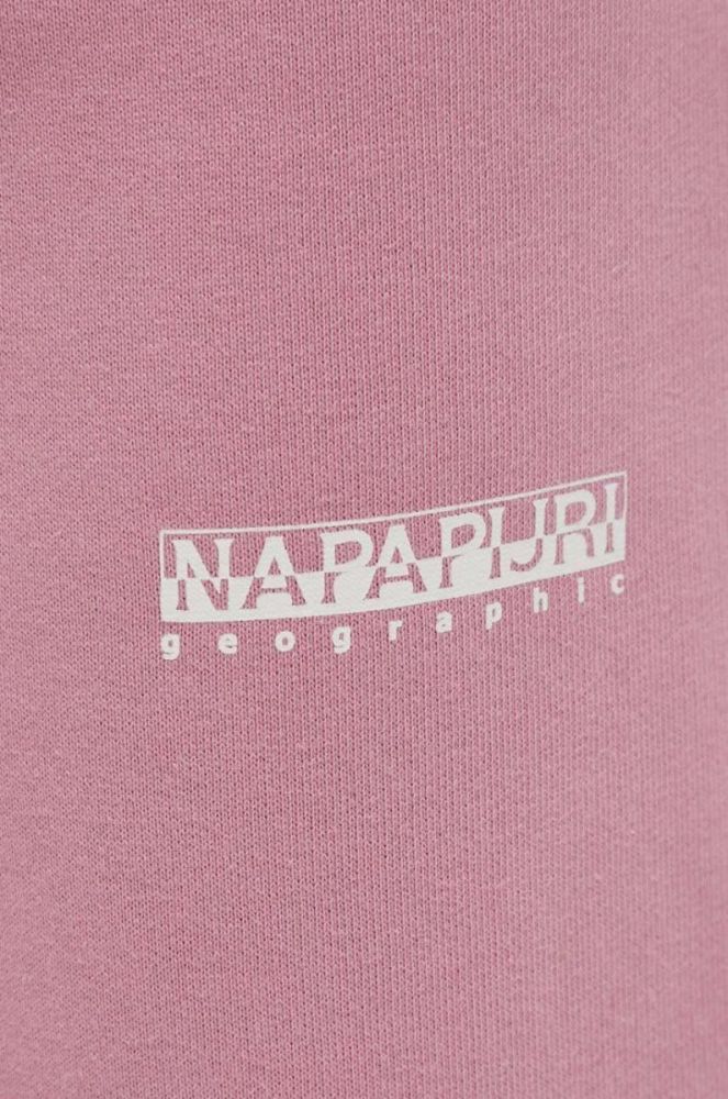 Спортивні штани Napapijri колір рожевий однотонні фото 3