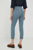 Штани United Colors of Benetton жіночі колір сірий фасон сигарети висока посадка (3497425)