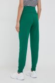 Бавовняні спортивні штани United Colors of Benetton колір зелений однотонні