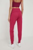 Бавовняні спортивні штани United Colors of Benetton колір рожевий однотонні