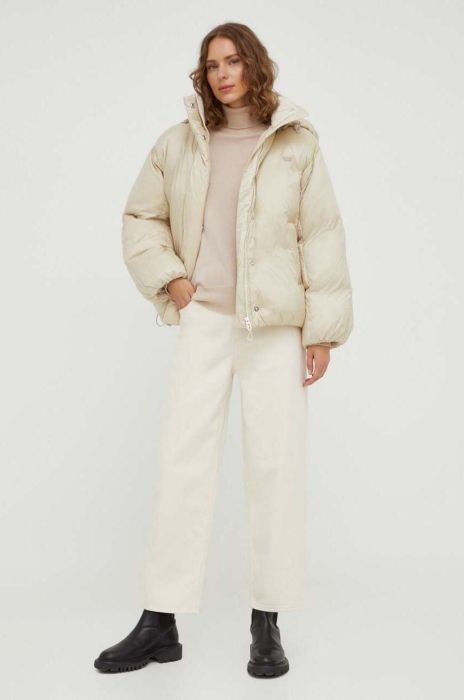 Джинси American Vintage жіночі висока посадка колір бежевий (3486519)