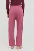 Штани лаунж United Colors of Benetton колір рожевий однотонні (3410078)