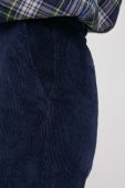 Вельветові штани United Colors of Benetton колір синій широке висока посадка
