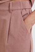 Штани Sisley жіночі колір рожевий пряме висока посадка (3438865)