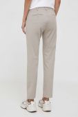 Штани Sisley жіночі колір бежевий облягаюче висока посадка (3443150)