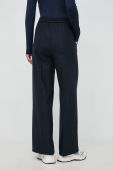 Штани BOSS жіночі пряме висока посадка колір темно-синій (3490176)