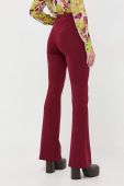 Штани Pinko жіночі колір бордовий кльош висока посадка