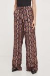 Штани Pinko жіночі колір коричневий пряме висока посадка (3454907)