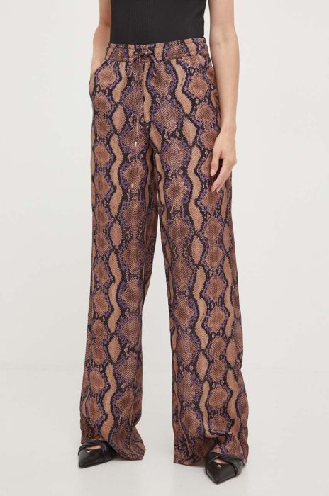 Штани Pinko жіночі колір коричневий пряме висока посадка (3454907)