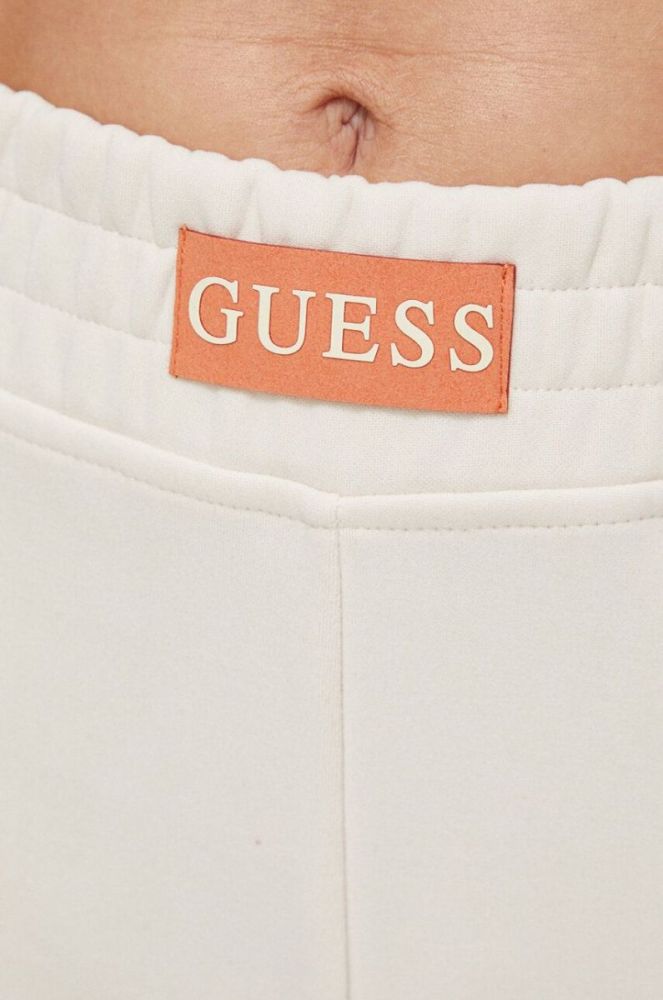 Спортивні штани Guess колір бежевий однотонні (3547435) фото 4