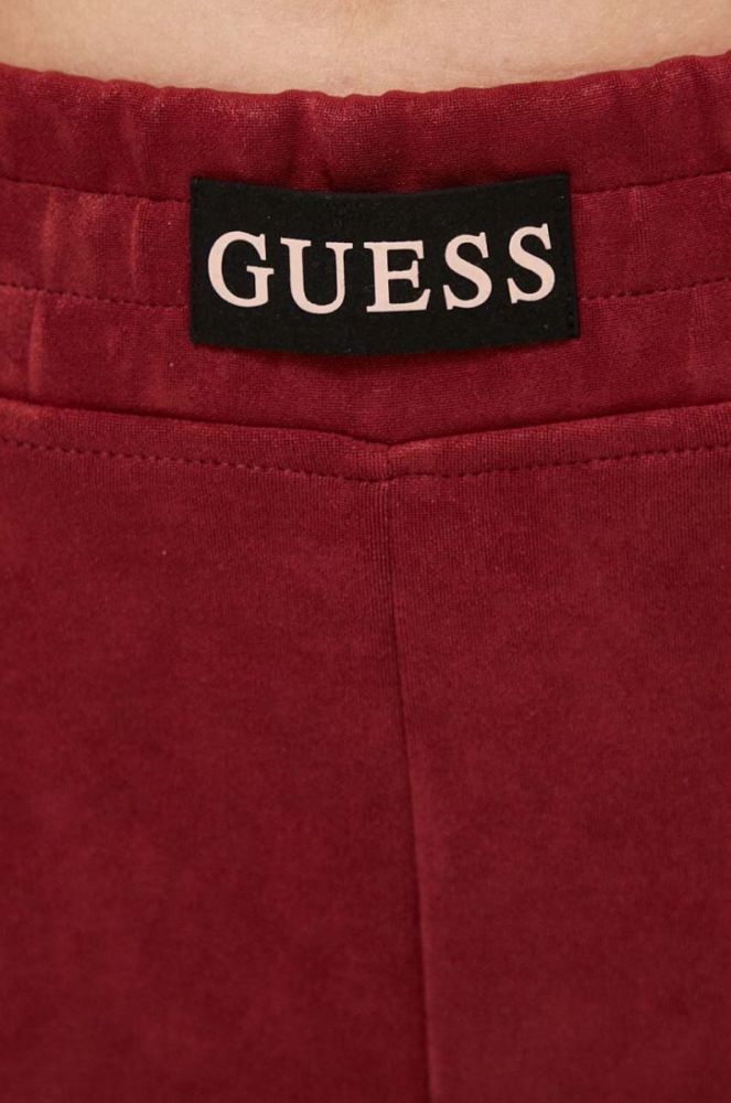 Спортивні штани Guess колір червоний однотонні (3547441) фото 4