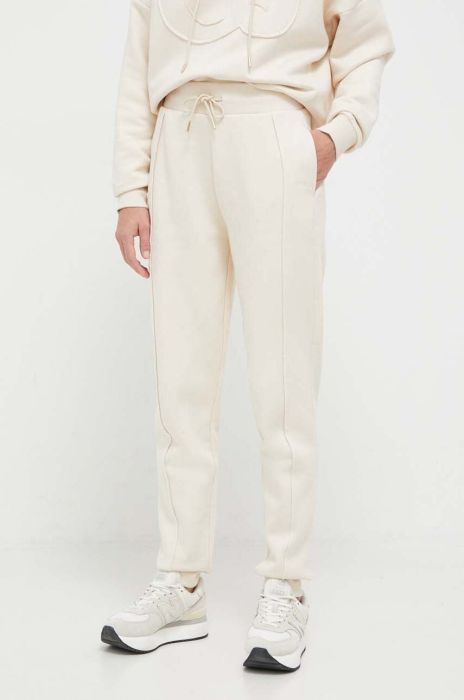 Спортивні штани Guess колір бежевий однотонні (3534320)