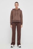 Спортивні штани Guess колір коричневий з аплікацією (3586137)