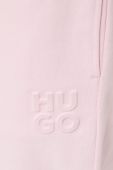 Бавовняні спортивні штани HUGO колір рожевий однотонні